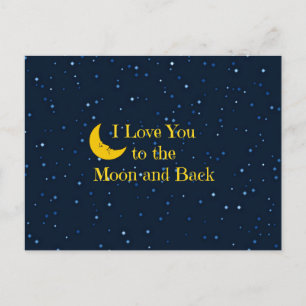 Jag Kärlek er till Måne och bak Vykort
