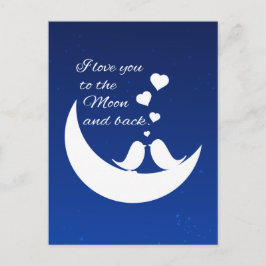 Jag Kärlek er till Måne och bak Vykort