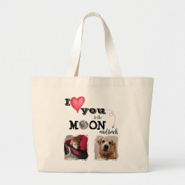 Jag Kärlek er till Måne Tote Bag Jumbo Tygkasse