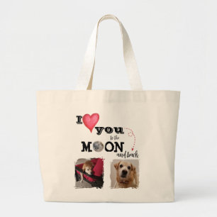 Jag Kärlek er till Måne Tote Bag Jumbo Tygkasse
