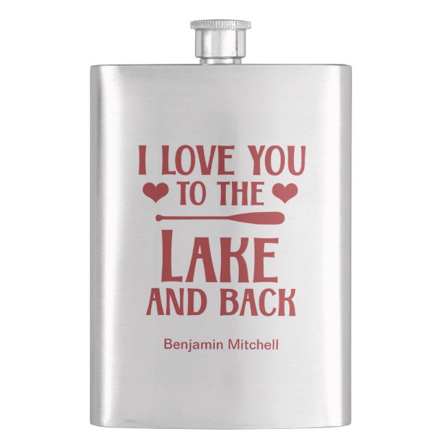 Jag Kärlek er till Sjö och bak - Valentines day Fickplunta (Framsidan)