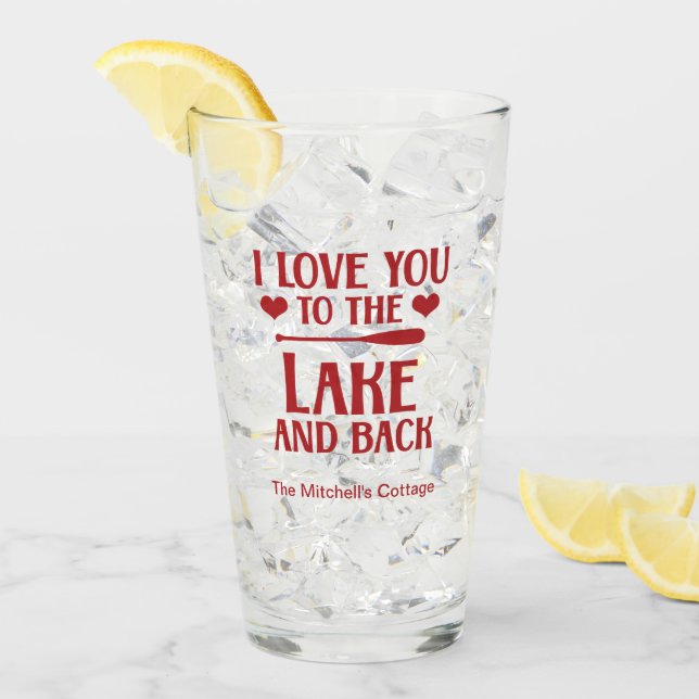 Jag Kärlek er till Sjö och bak - Valentines day Glaskopp (Framsida Ice)