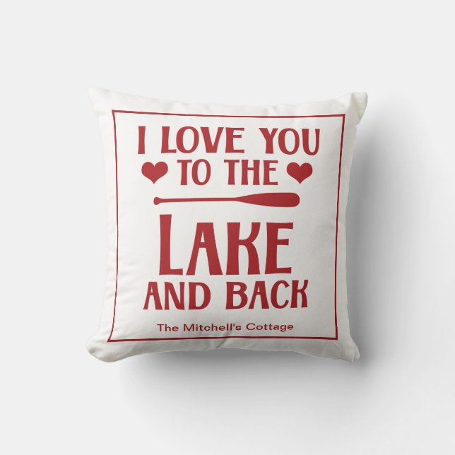 Jag Kärlek er till Sjö och bak - Valentines day Kudde (Framsida)