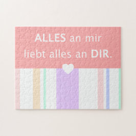 Jag kärlek er tyska fras som säger citat om Kärlek Pussel