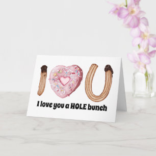Jag kärlek ett hål-gäng som donerar Valentines par Kort