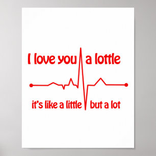 Jag kärlek ett lottle, hjärtslag, söt romantiskt m poster