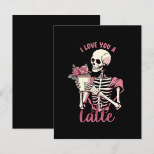 Jag kärlek ett valentines day-skelett tilläggskort