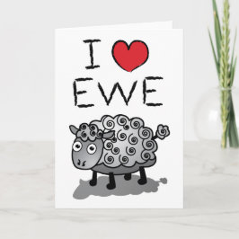 Jag Kärlek Ewe! Valentines day Helgkort