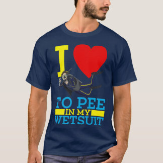 Jag kärlek för att kiseldykare i min våtdräkt t shirt