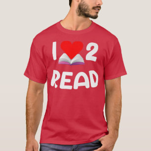 Jag Kärlek för att läsa Bok och Bok L T Shirt