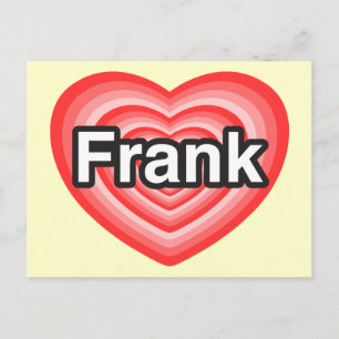 Jag kärlek Frank. Jag kärlekar dig Frank. Hjärta Vykort
