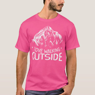 Jag Kärlek går utomhus utomhusbergsberg och hyllar T Shirt