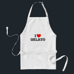 Jag kärlek gelato. Lättare apron för glass Förkläde<br><div class="desc">Jag kärlek gelato. Lustigt apron för glass maker. Anpassningsbar i hjärtmallskonstruktion. Coola köksaproner i Gult,  Beige och White. Cute-presentidé för italienska vänner,  familj,  personal,  parllinpersonal,  butiker,  butiker,  mamma,  pappa etc.</div>