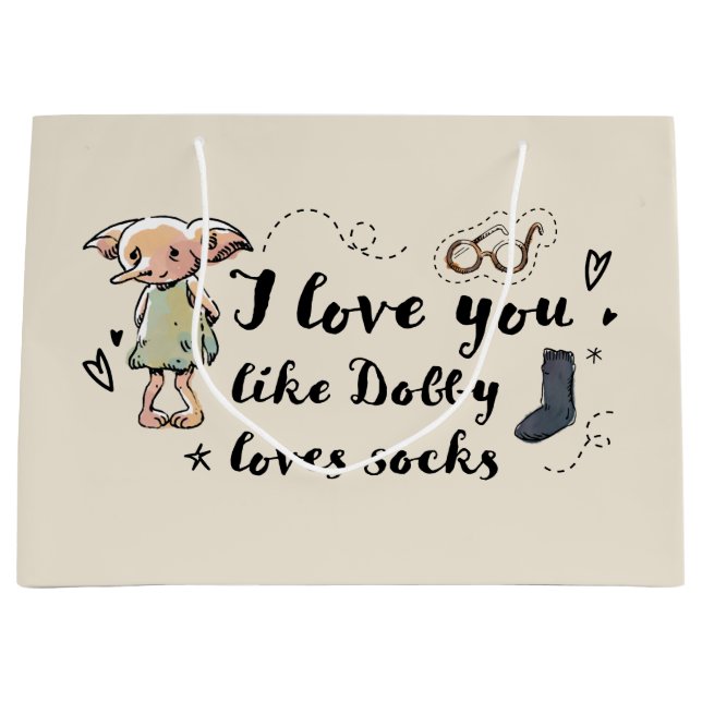 Jag Kärlek gillar du Dobby Kärlek Socks (Framsidan)