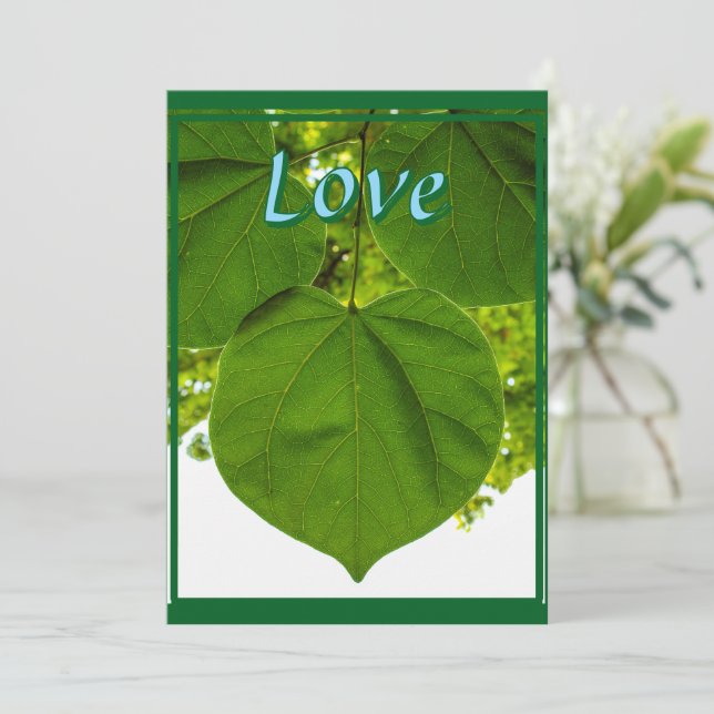 Jag kärlek gillar du träd kärlek vid sol tack kort (Stående Fram)