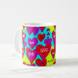"Jag Kärlek GOLF!" Golf Member Valentine Gift Kaffemugg