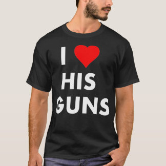 Jag Kärlek hans vapen i Kärlek hennes Buns Funny M T Shirt