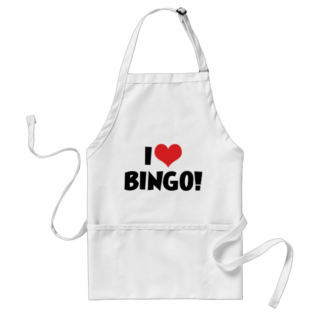 Jag Kärlek Heart Bingo! - Bingo Älskare Förkläde (Framsidan)