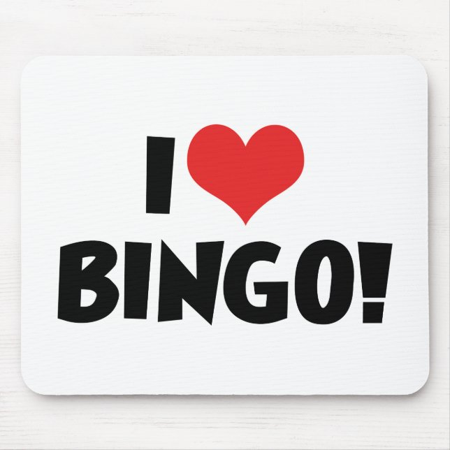 Jag Kärlek Heart Bingo! - Bingo Älskare Musmatta (Framsidan)