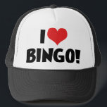 Jag Kärlek Heart Bingo! - Bingo Älskare Truckerkeps<br><div class="desc">I Kärlek (Red Heart) Bingo!</div>