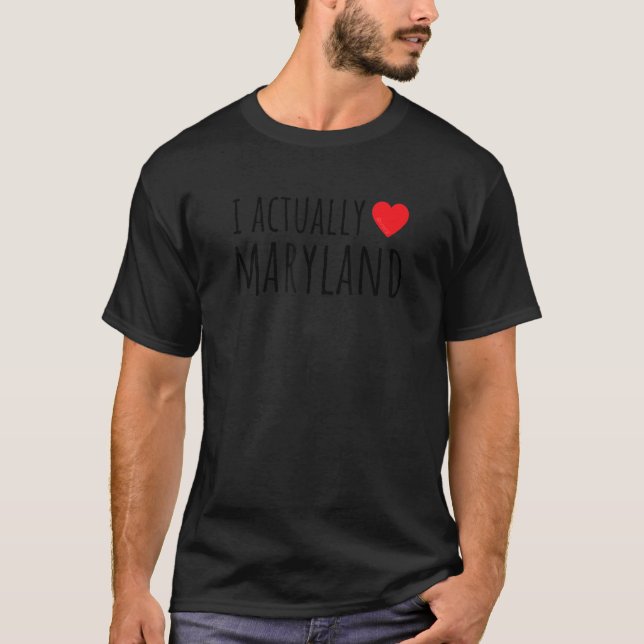 Jag Kärlek Heart Maryland U2013 American Stat T Shirt (Framsida)