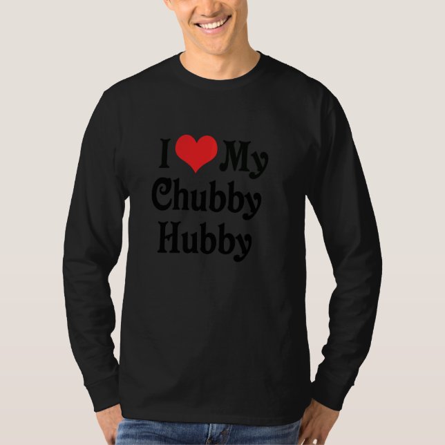 Jag Kärlek Heart mitt Knubbig Hubby Boykompis Girl T Shirt (Framsida)