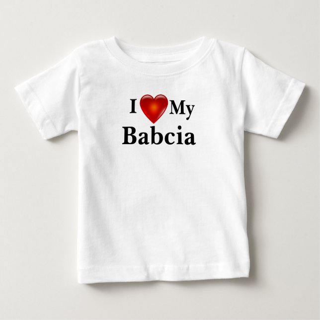 Jag Kärlek Heart My Ukrainska Babcia Shirt T Shirt (Framsida)