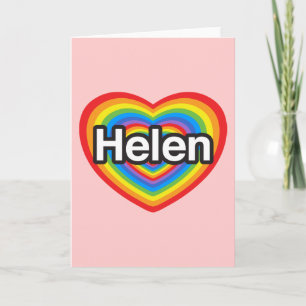 Jag kärlek Helen. Jag kärlek du Helen. Hjärta Kort