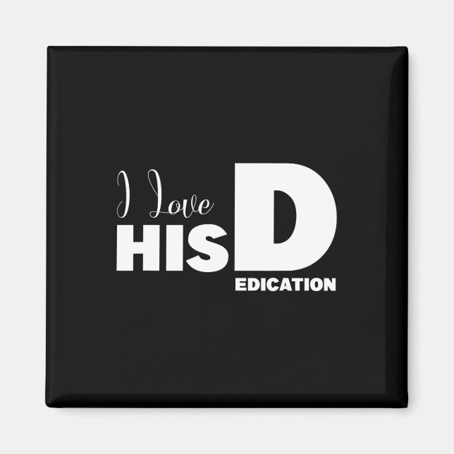 Jag Kärlek Hennes P I Kärlek Hans D Dedication Par Magnet (Framsidan)