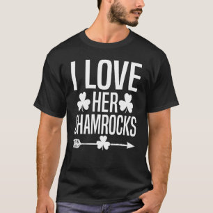 Jag Kärlek Hennes Shamrocks St patricks day Irish T Shirt