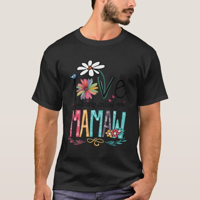 Jag Kärlek heter Mamaw T Shirt (Framsida)