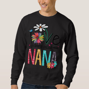 Jag Kärlek heter Nana Grandma Mimi Gigi Lång Ärmad Tröja