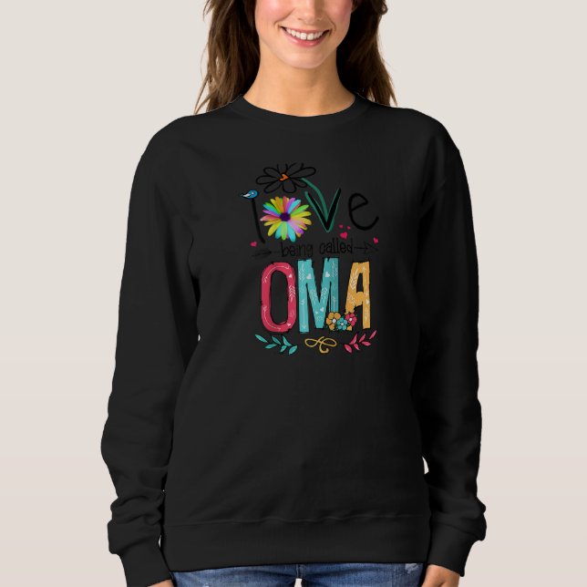 Jag Kärlek heter Oma Sunros T Shirt Raglan (Framsida)