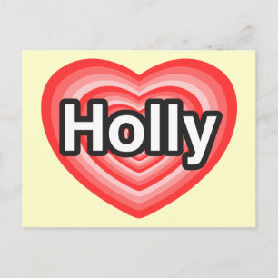 Jag kärlek Holly. Jag kärlek dig Holly. Hjärta Vykort