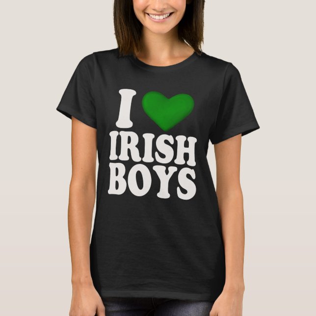 Jag kärlek irish-pojkar t shirt (Framsida)