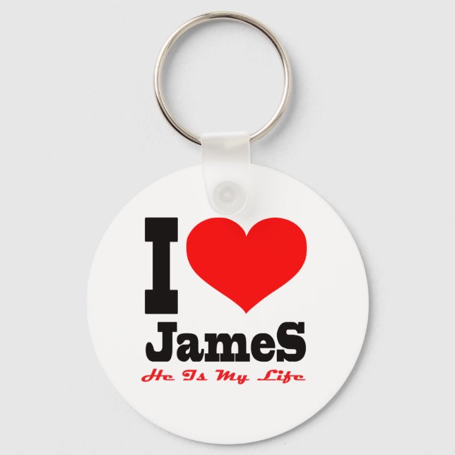 Jag Kärlek James. Han är mitt liv Nyckelring (Framsida)