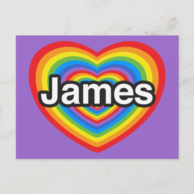 Jag kärlek James. Jag kärlek er James. Hjärta Vykort (Framsida)