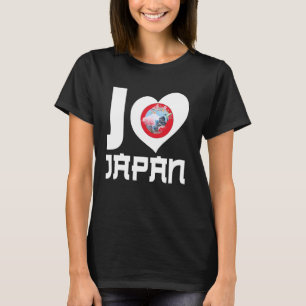 Jag Kärlek Japan stolt över att vara japanskt Flag T Shirt