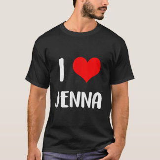 Jag kärlek JENNA-valentin beklagar dams hjärtklack T Shirt
