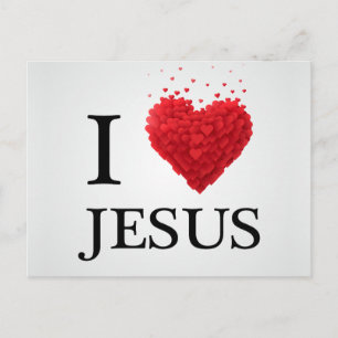 Jag kärlek Jesus, härlig kärlek för Jesus Kristus Vykort