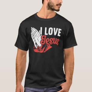 Jag Kärlek Jesus Kristus Religiösa Pastor Christia T Shirt
