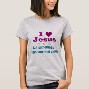 Jag Kärlek Jesus, men ibland.. Kvinnor T-Shirt