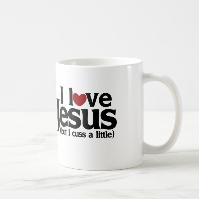 Jag kärlek Jesus, men jag kissar lite Kaffemugg (Höger)