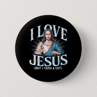 Jag Kärlek Jesus (men jag klär en massa!) Knapp