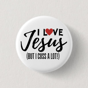 Jag Kärlek Jesus (men jag klär en massa!) Knapp