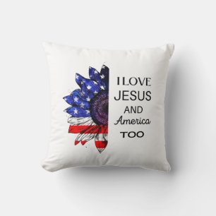 Jag Kärlek Jesus och Amerika också Kudde