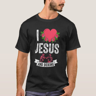 Jag Kärlek Jesus och Boxing Boxer Fläkt, som var k T Shirt