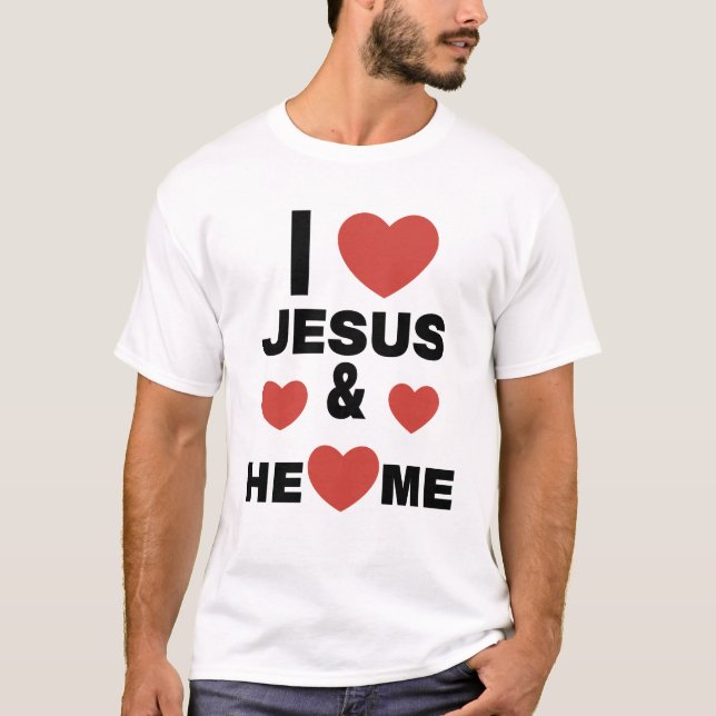 JAG KÄRLEK JESUS OCH HAN KÄRLEK ME T SHIRT (Framsida)