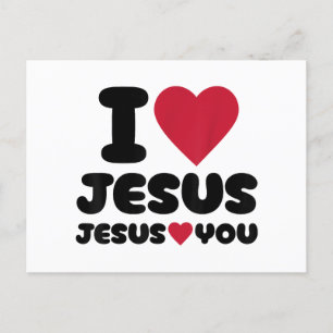 Jag Kärlek Jesus och Jesus Kärlek You Christian Helg Vykort