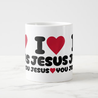 Jag Kärlek Jesus och Jesus Kärlek You Christian Jumbo Mugg